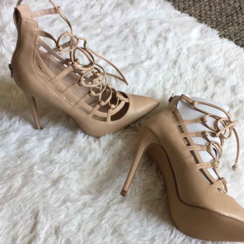 Tan stilettos